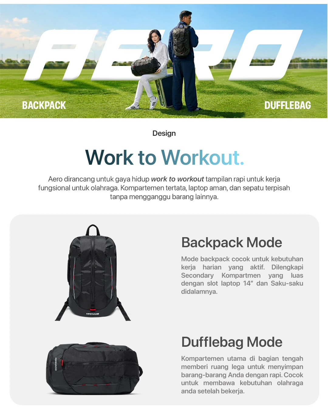 Mr Mads - Aero Backpack Dufflebag