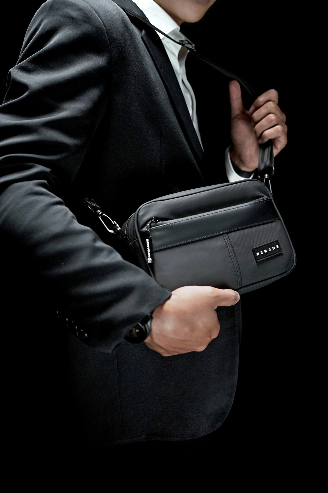 Mr Mads - Sling Bag Pria BRIGHTON Clutch Bag Multyfungsi 3 in 1 Hand Bag Cowok Waterproof Tas Tangan Anti Air Sling Bag Kulit Waistbag
