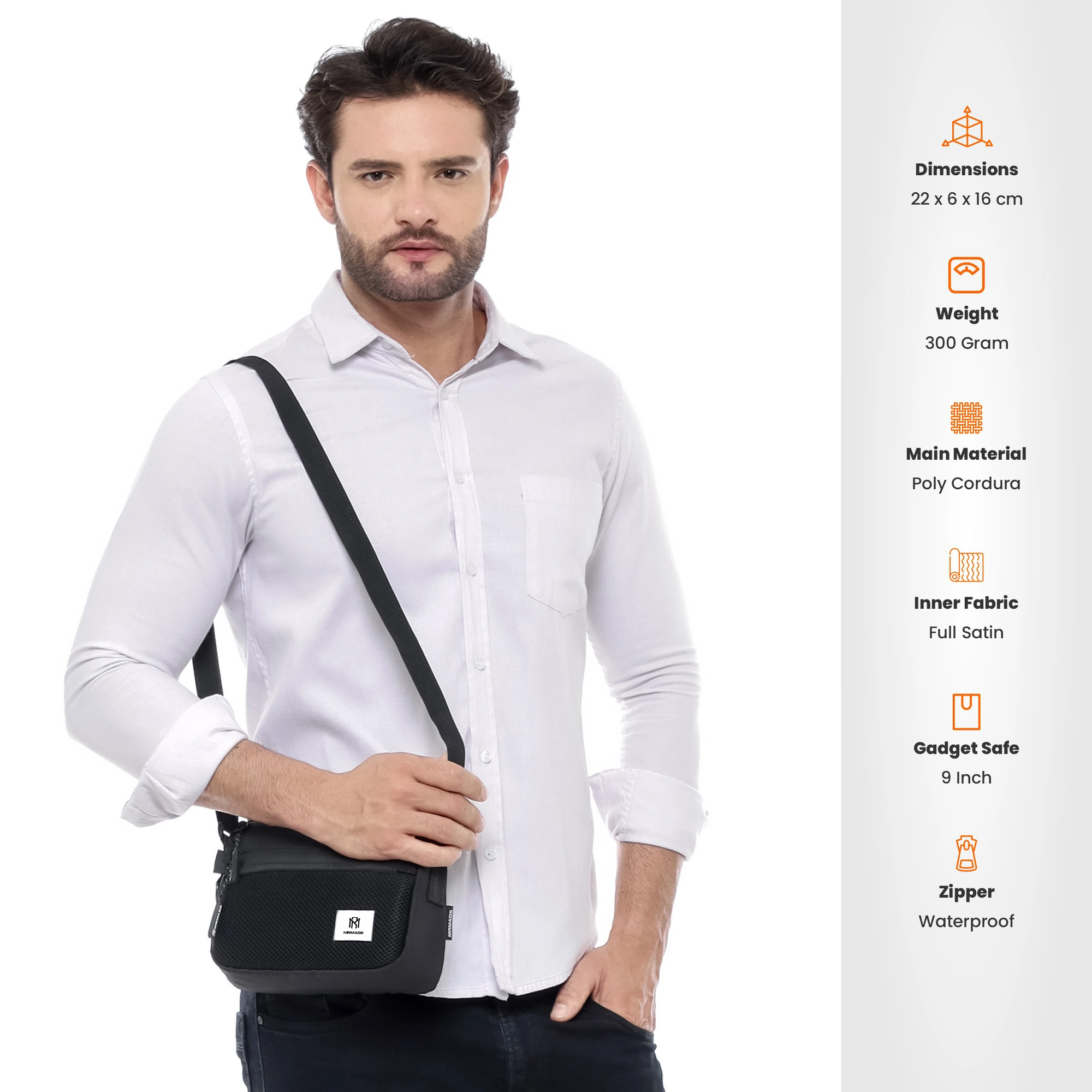 Mr Mads - Farrell - Sling Bag Tas Selempang Pria AUTHENTIC