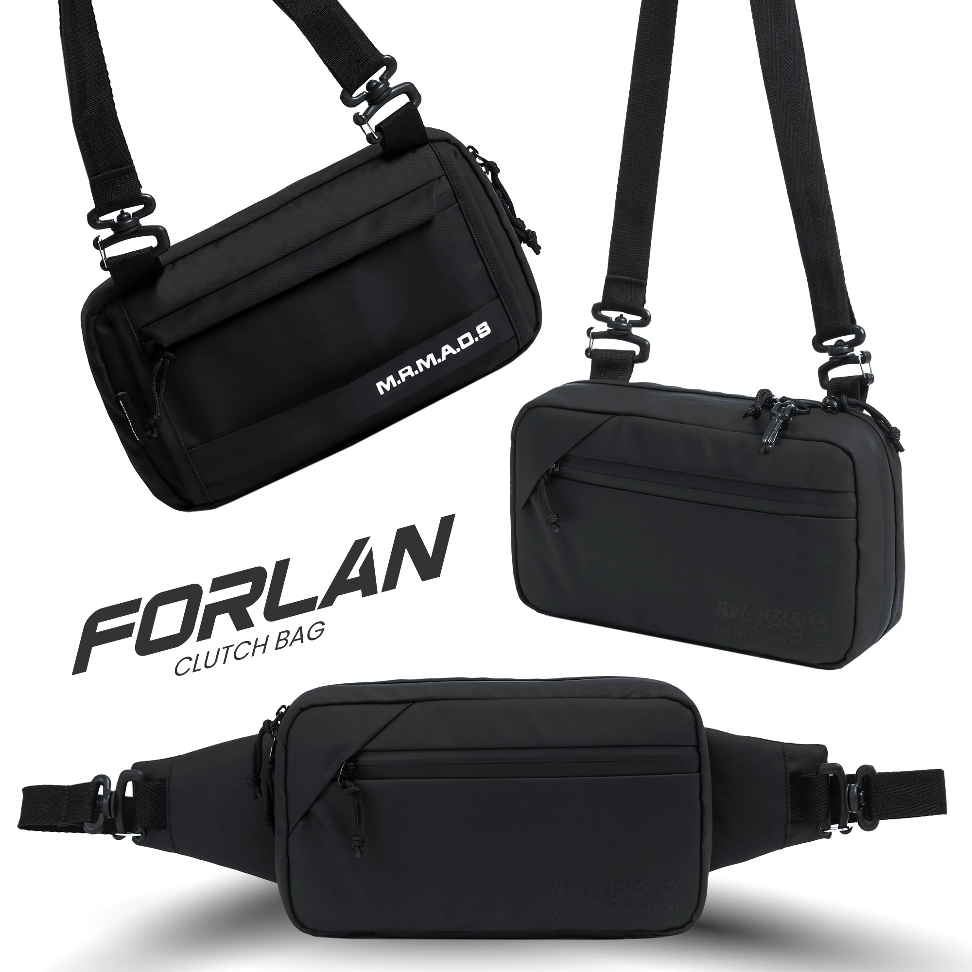 Mr Mads - Forlan Clutchbag - Waistbag Slingbag Handbag Pouchbag Tas Selempang Tas Pinggang - Multifungsi 4 in 1