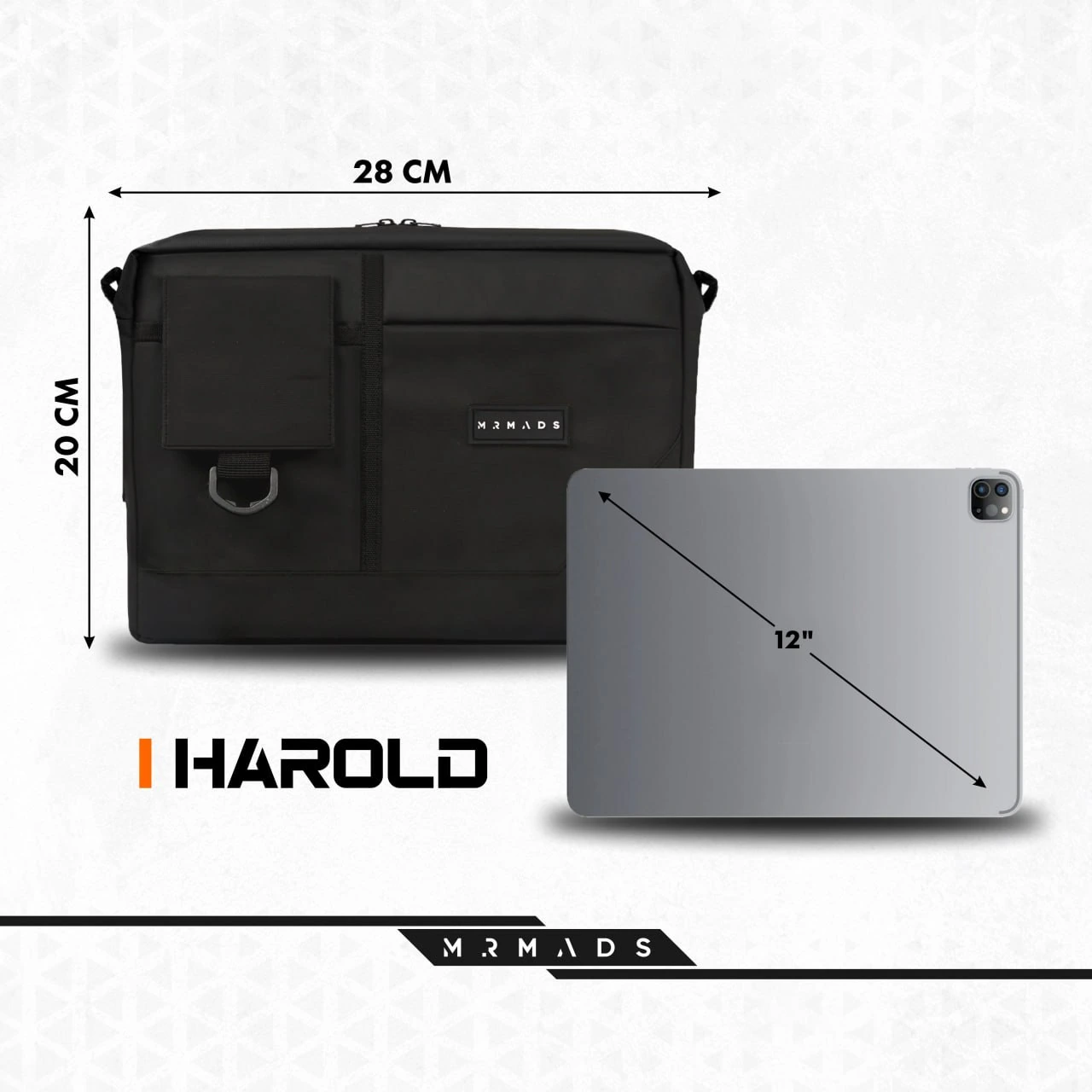 Mr Mads - Harold Tas Tablet 12 Inch - Tas Selempang Sling Bag Anti Air Waterproof