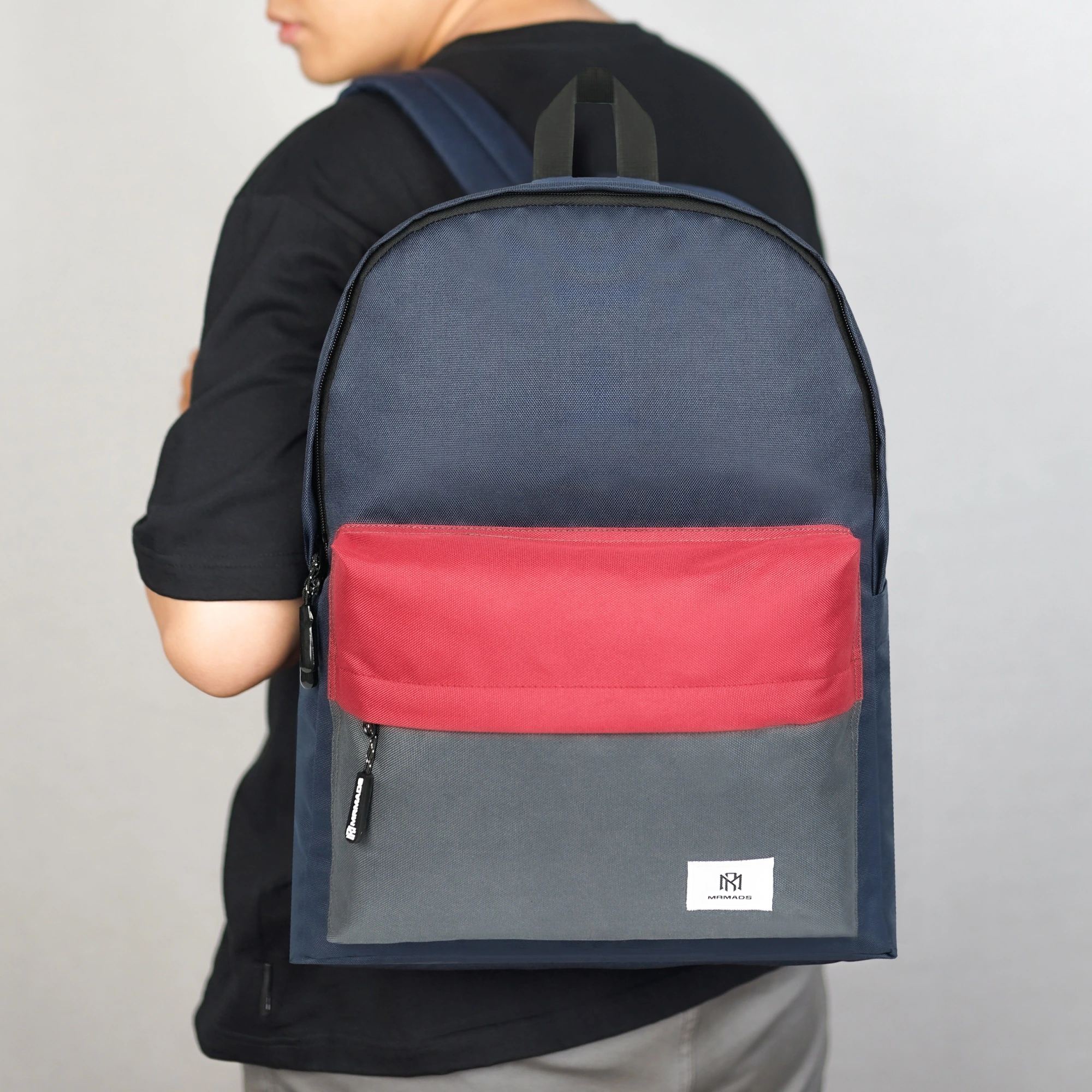 Mr Mads - Tas Ransel Kieran Navy Red Backpack