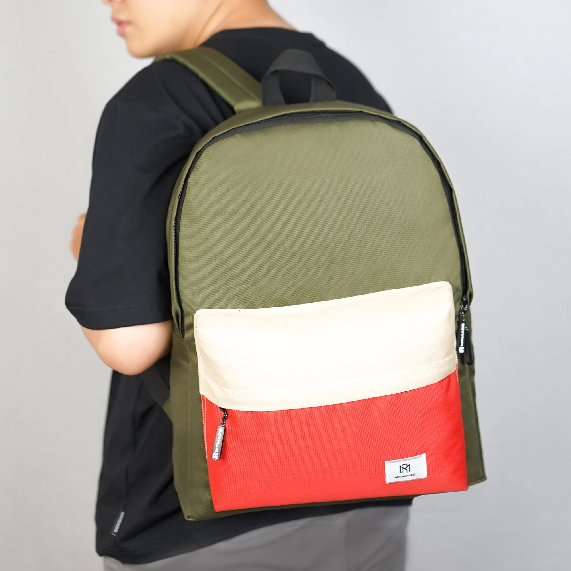 Mr Mads - Tas Ransel Kieran Navy Red Backpack
