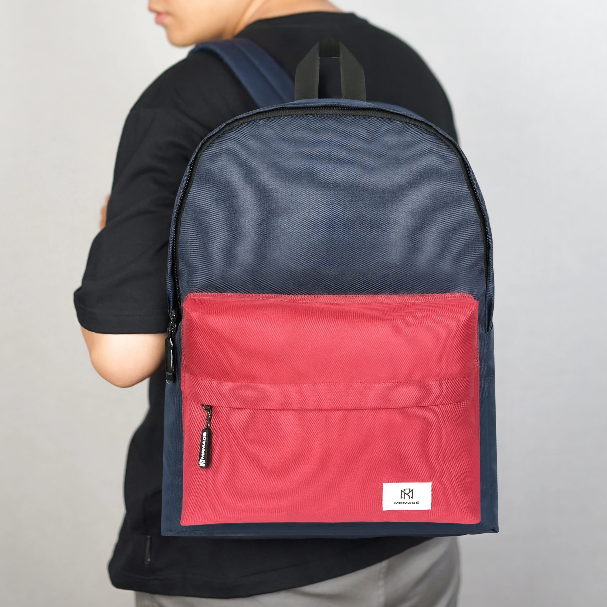 Mr Mads - Tas Ransel Kieran Navy Red Backpack