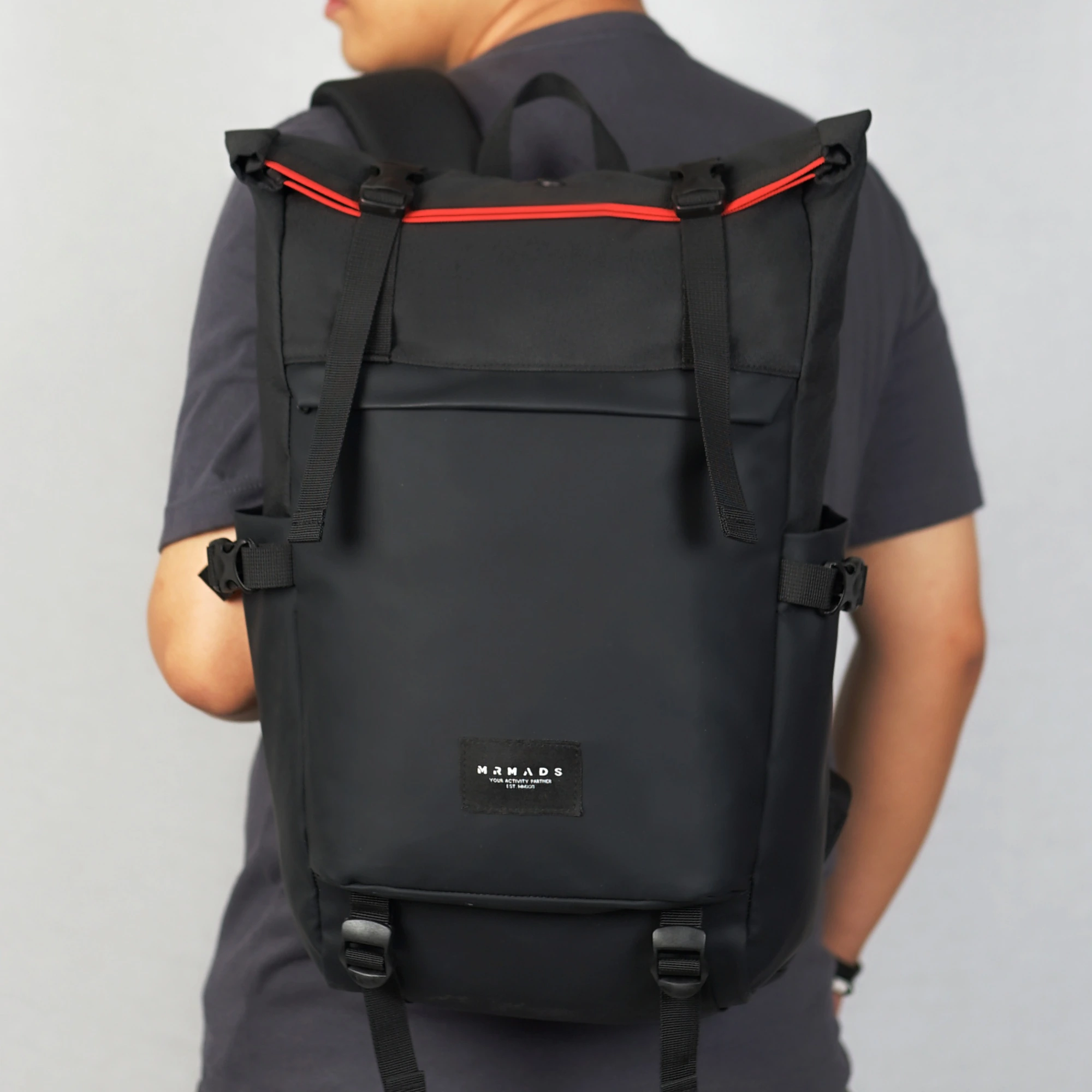 Mr Mads - Raven Backpack Pria - Tas Ransel Pria Wanita Tas Punggung Pria Outdoor Kapasitas Besar Tas laptop 15 Inch